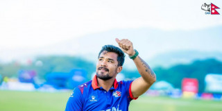 सिंगापुरले  पहिलाे  विकेट  गुमाएकाे  छ,